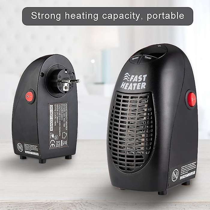 400w Fan Heater Wall Mounted Electric Heater Stove Radiator Eu Plug