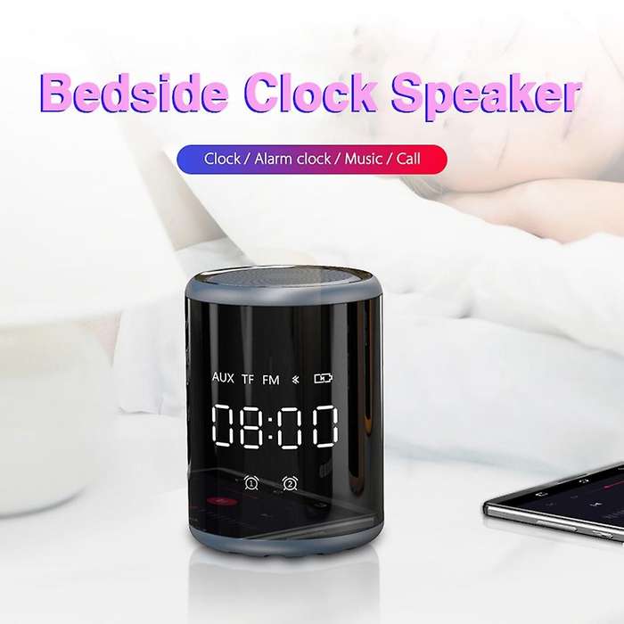 A18 Portable Bluetooth Speaker Display Alarm Clock Speaker Subspeaker