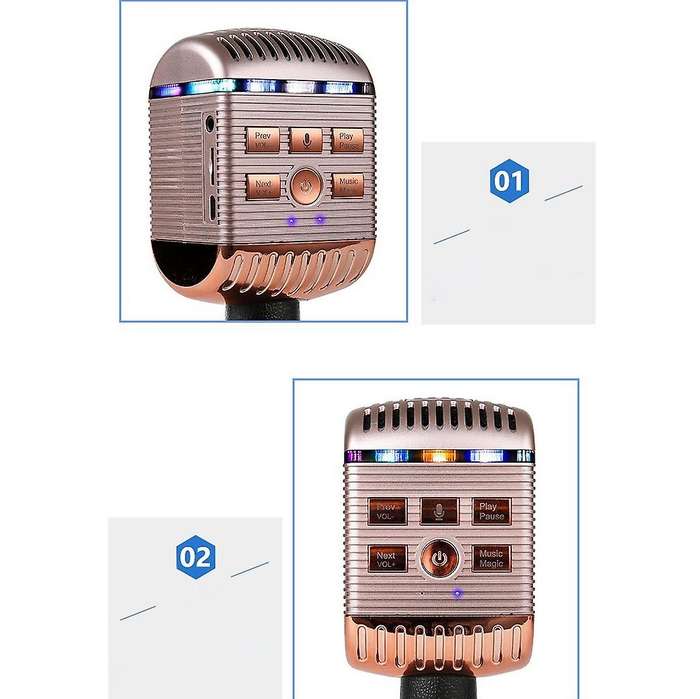 Karaoke Live Party Singing Microphone for Mobile Phone Pc Silver