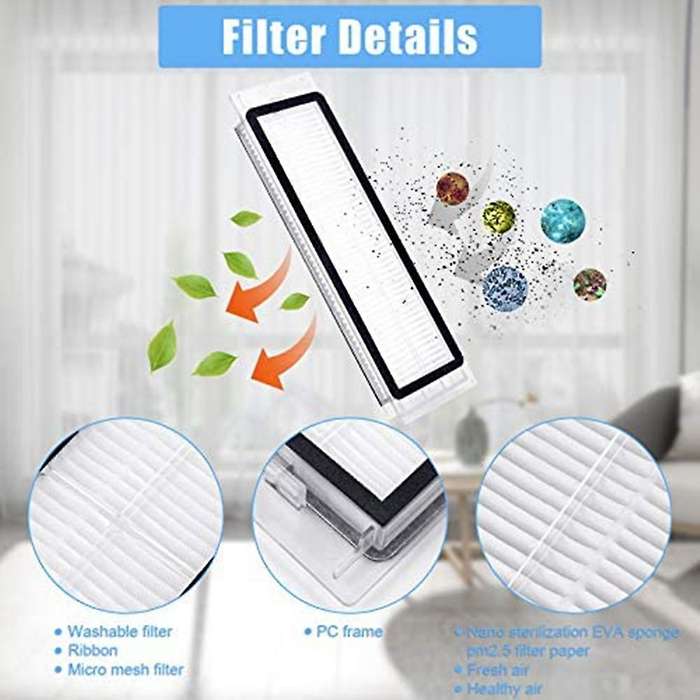 18 Pack Replacement Accessories Kit for Xiaomi Roborock S4 S5