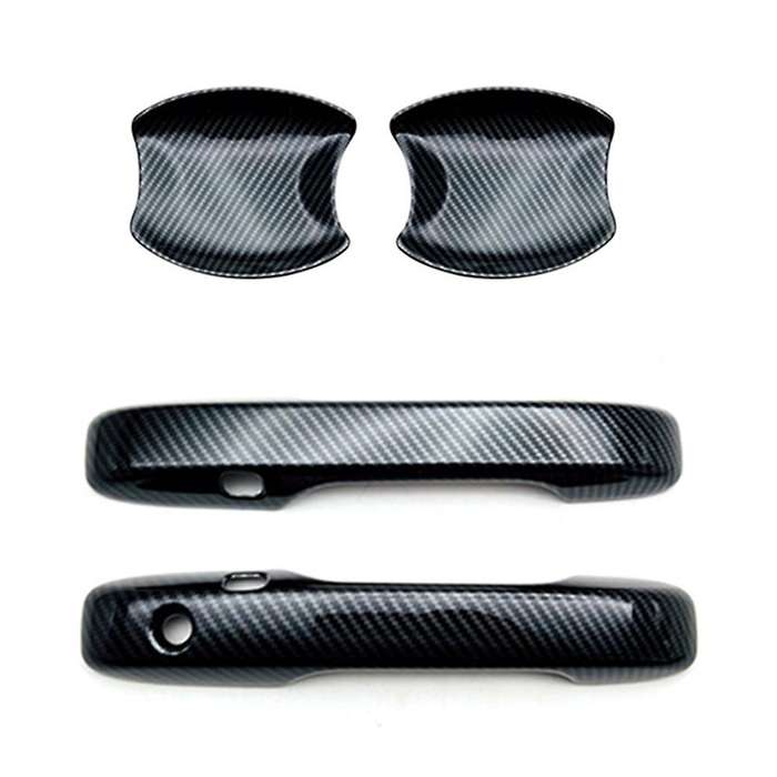 Car Carbon Fiber Front Door Handle Cover Trim Sticker Cover Trims