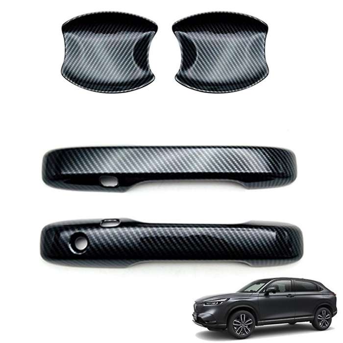 Car Carbon Fiber Front Door Handle Cover Trim Sticker Cover Trims