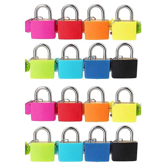 16 Pcs Suitcase Lock with Keys, Filing Cabinets for Laptop Bag
