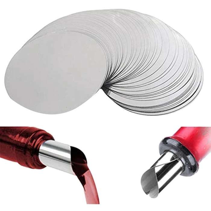 150 Pcs 3 Inch Silver Wine Pourer Discs Drip-proof Drop Drip