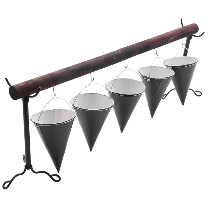 Halloween Witch Hat Broom Snack Bowl Rack Removable Organizer -b