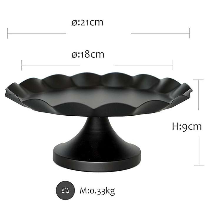 Metal Cake Stand Black Cupcake Plate Tools for Home Decoration-m