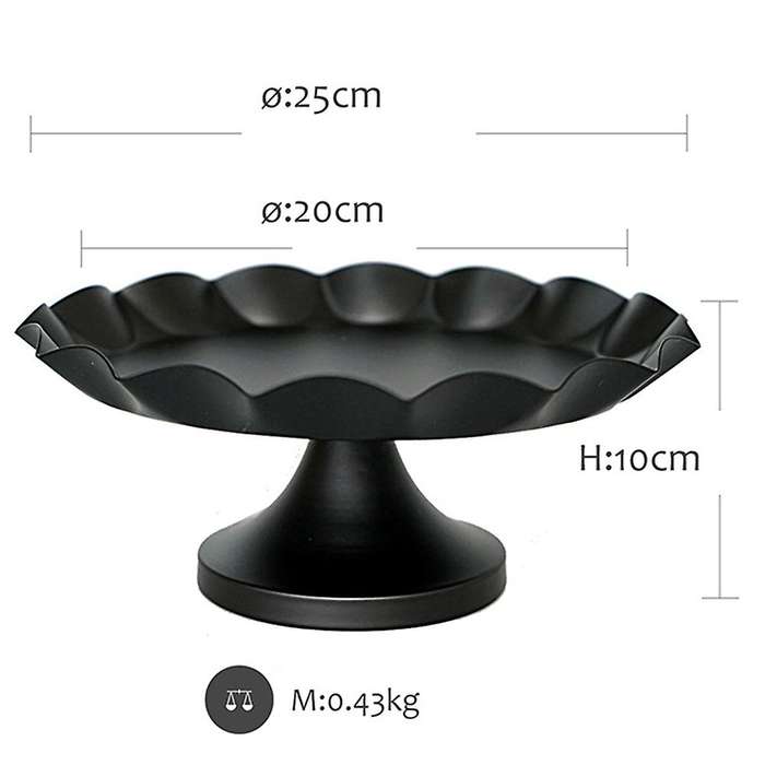 Metal Cake Stand Black Cupcake Plate Tools for Home Decoration-m