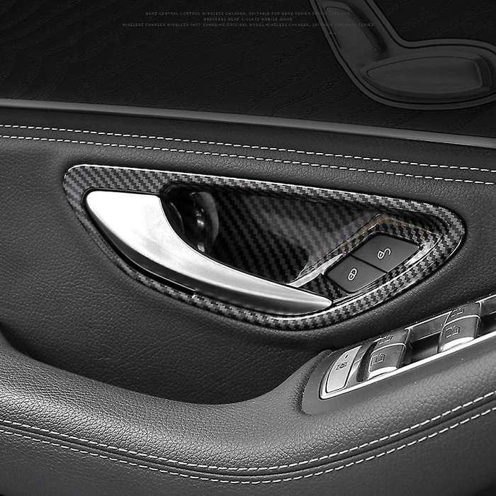 Carbon Fiber Door Handle Bowl Cover for C E Glc Class W205 X253 15-21
