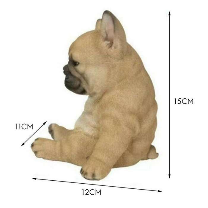 Sleepy French Bulldog Puppy Statue Garden Mini Cute Garden Decor,a