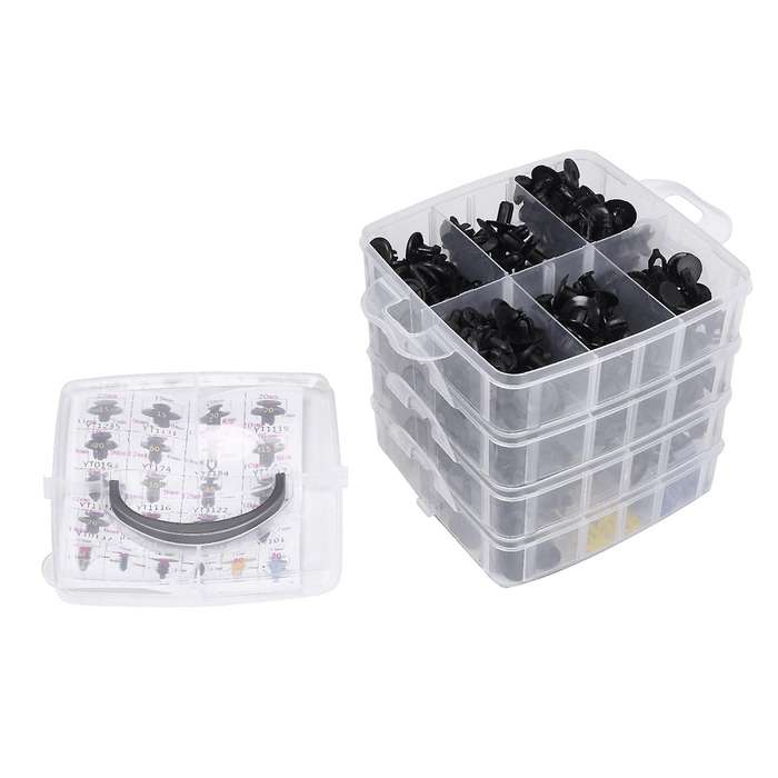 650 Pcs Plastic Car Fender Retainer Different Fasteners Clip Moulding