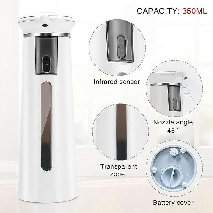 Soap Dispenser 350ml Auto Soap Dispenser Ipx6 Waterproof for Home