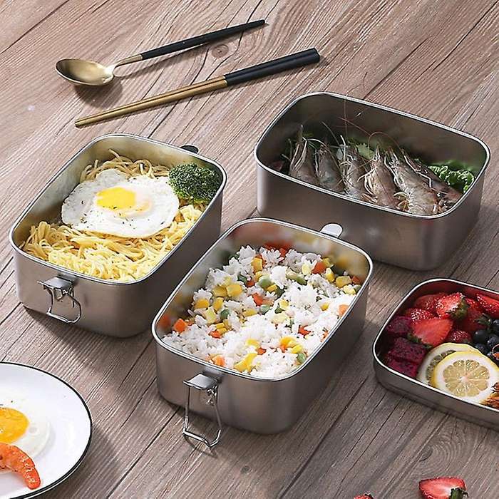 Large Capacity Sandwich School Office Lunch Box Bento Dinnerware 1.5l