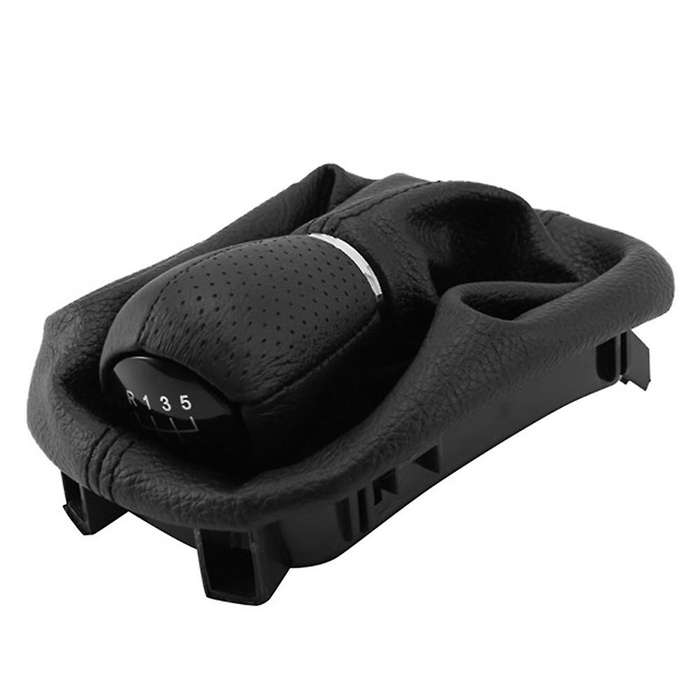 Manual 5 Speed Gear Stick Shift Lever Head Ball with Leather Boot
