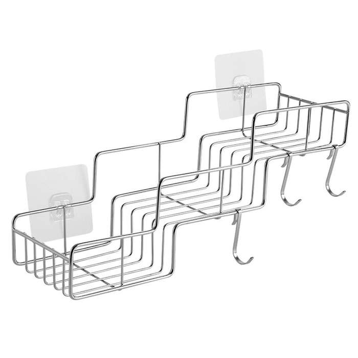 3 Stepped Shelf for Razor Shampoo Organizer Wall Mounted Shelf A