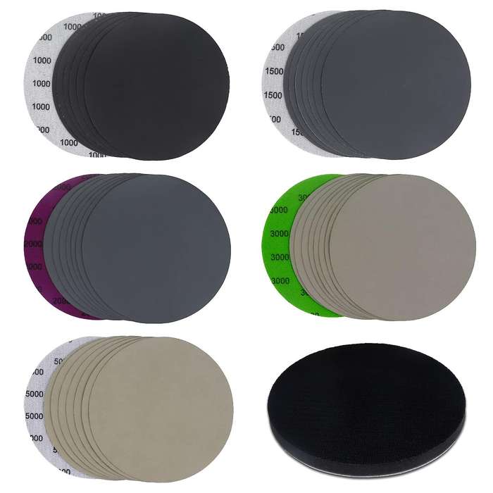 40pcs 6 Inch (150mm) Wet Dry Sanding Discs Assorted Grit