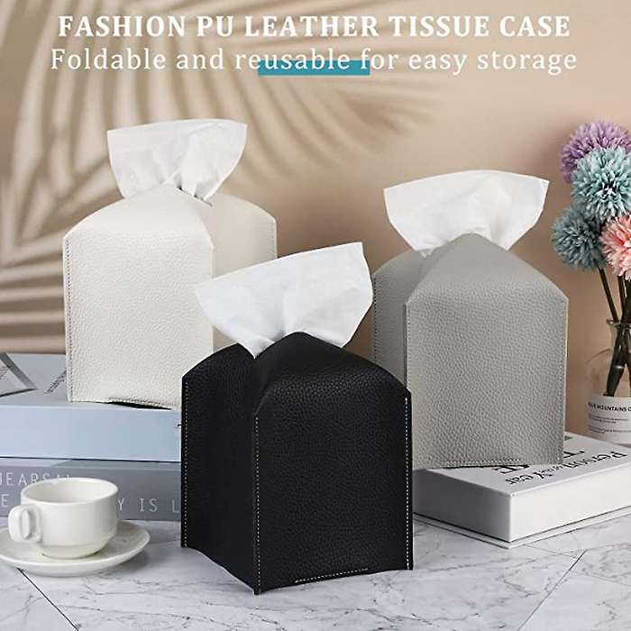 3pcs Tissue Box Pu Tissue Box Holder, Toilet for Bathroom Vanity