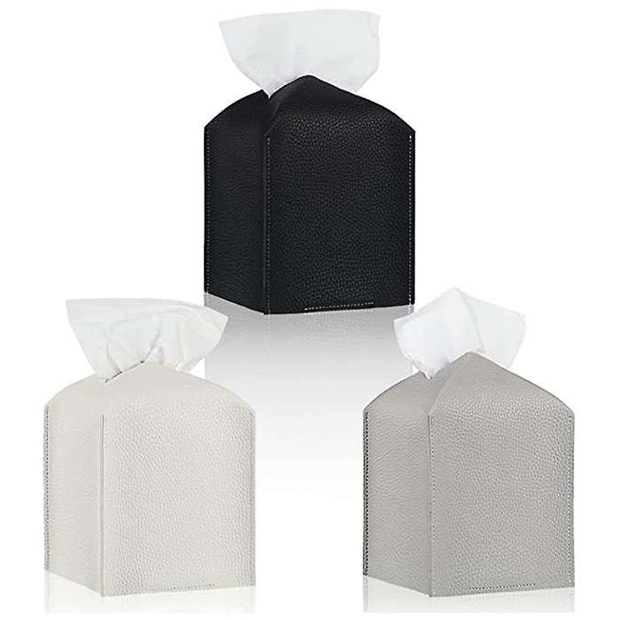 3pcs Tissue Box Pu Tissue Box Holder, Toilet for Bathroom Vanity