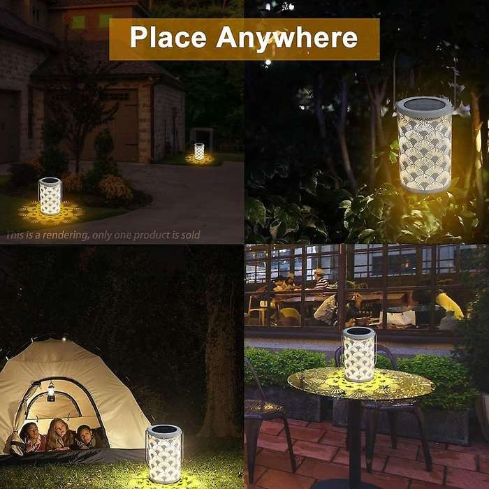 Solar Lantern Light for Decor - Outdoor Hanging Lights with Handle
