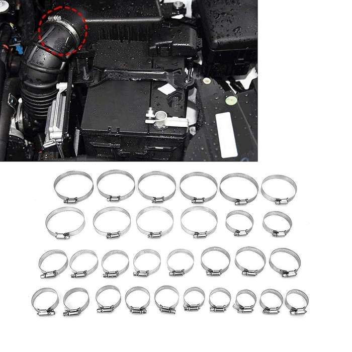 30 American Hose Clamps Strong Clamps with Smooth Through Holes