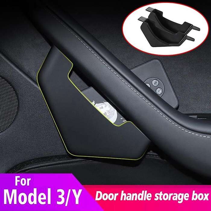 4pcs Car Door Side Storage Box for Tesla Model 3 Model Y