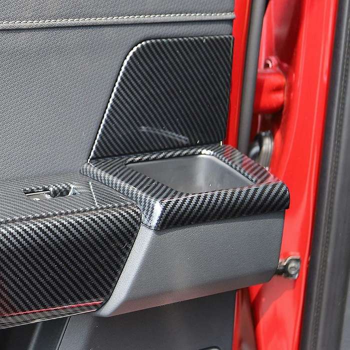 Rear Door Handle Cup Holder Panel Trims Interior for Ford F150 2021+