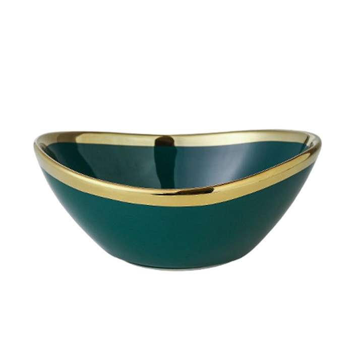 Nordic Light Luxury Ceramic Creative Salad Fruit Fruit Ingot Bowl B