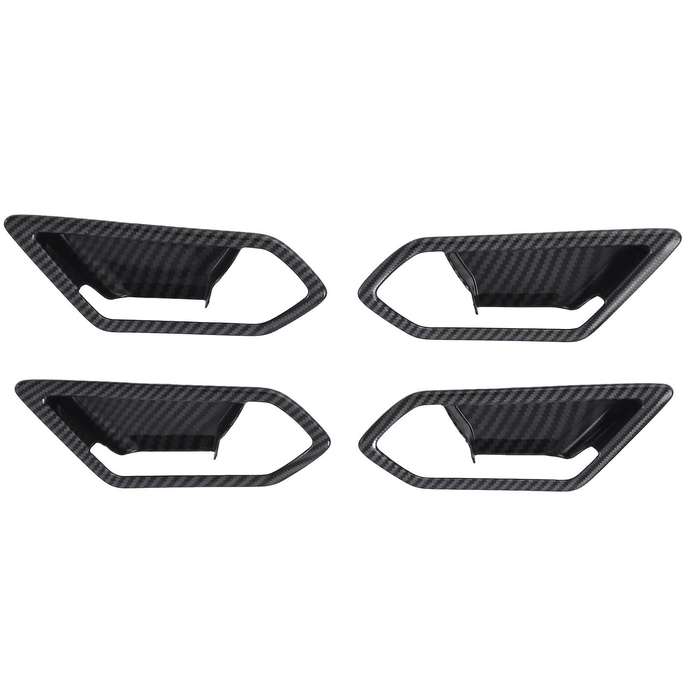4pcs Carbon Fiber Car Ineer Door Handle Bowl Cover Trim for Id4x 2022