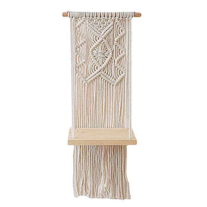 Macrame Wall Hanging Shelf Floating Shelves Rope Shelf for Hanging