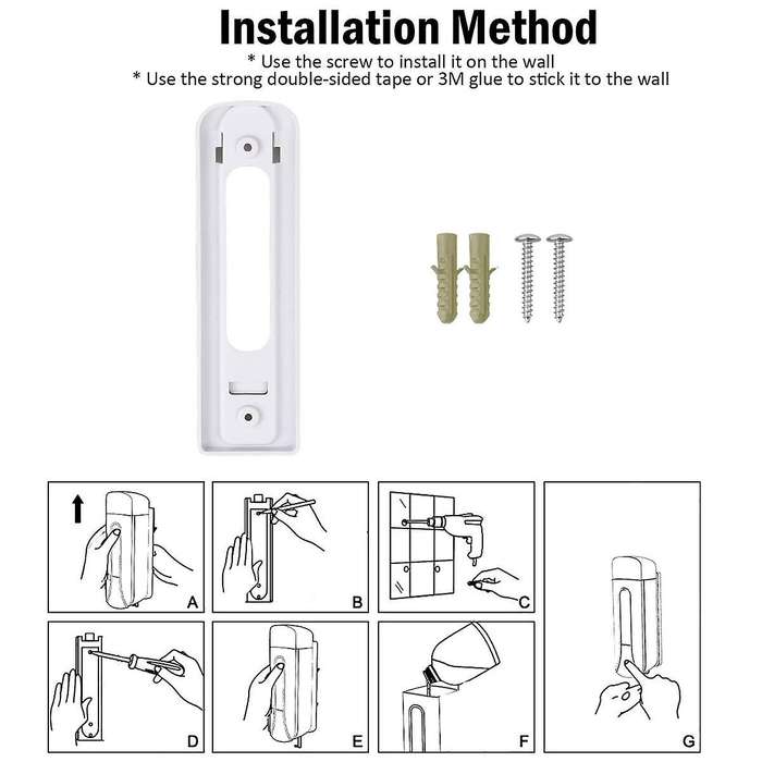 2pcs Wall Mounted Liquid Soap Dispenser 350ml for Kitchen Hotel