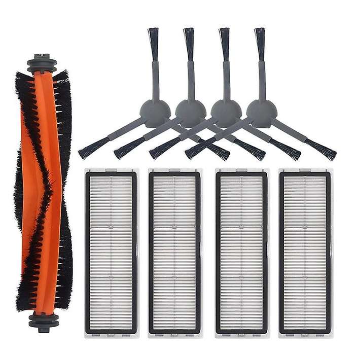 11pcs Side Main Brush Hepa Filters Dust Bag for Dreame Bot L10 Plus