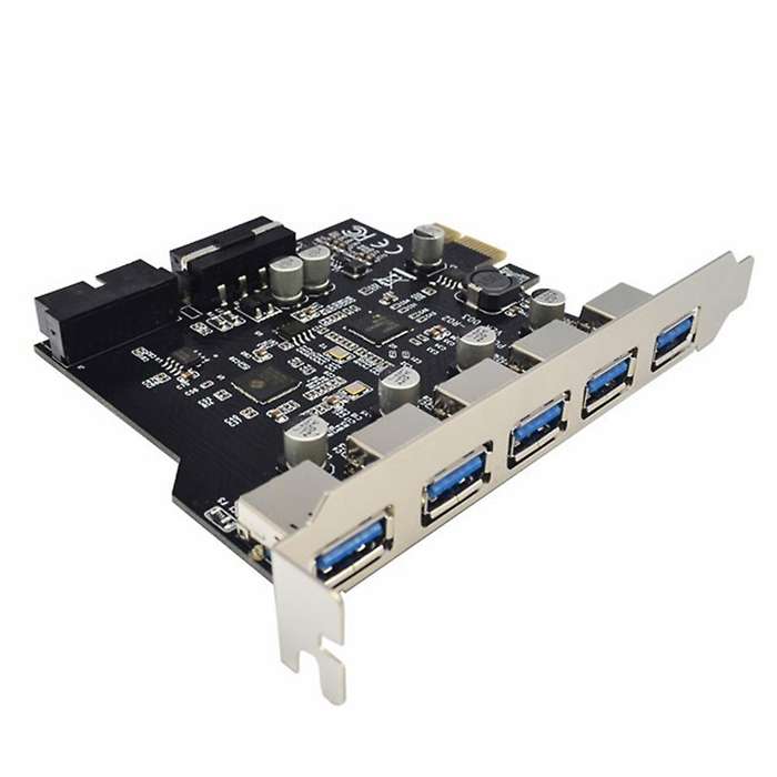 Usb3.0 Pci-e Expansion Card 5 Ports Hub Adapter,with 19-pin Connector