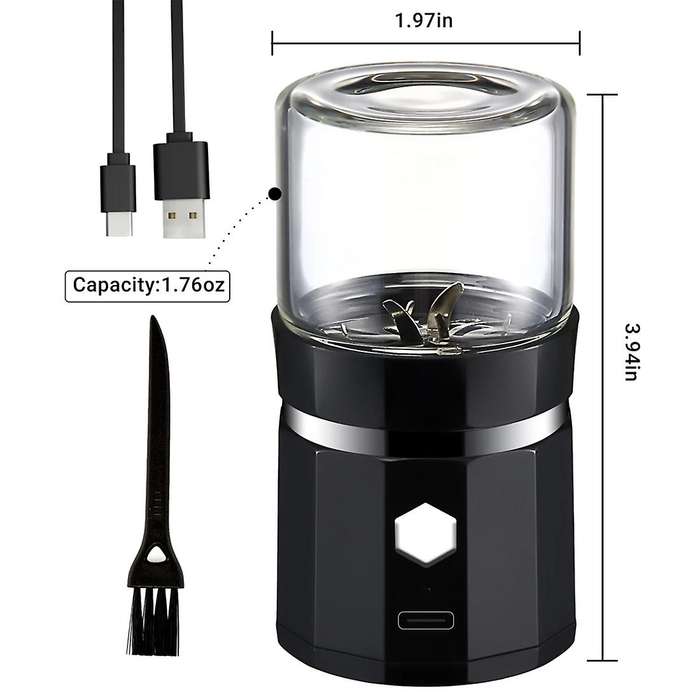 Mini Electric Grinder Portable Vanilla Grinder Usb Rechargeable Mill