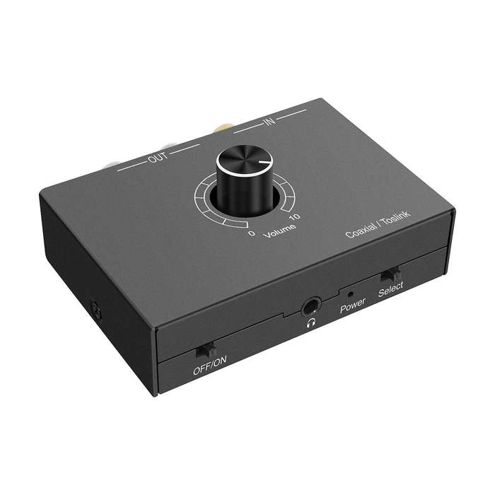Dac Audio Converter, Toslink to Coaxial Digital to Analog Converte