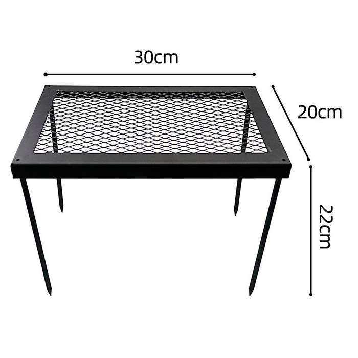 Outdoor Portable Quadrilateral Camping Barbecue Table Picnic Rack, B