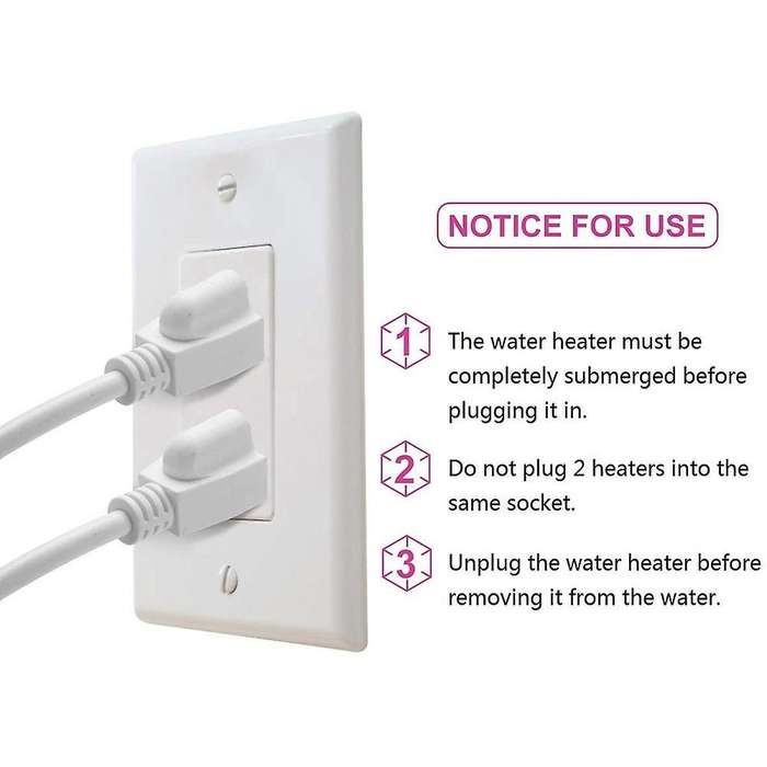 Electric Water Heater, Used In Bucket, Tub, Camping Eu Plug