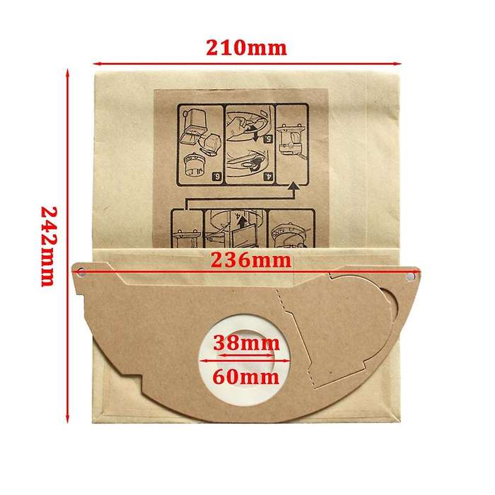 Replacement Vacuum Cleaner Dust Filter Paper Bag for Karcher A2004
