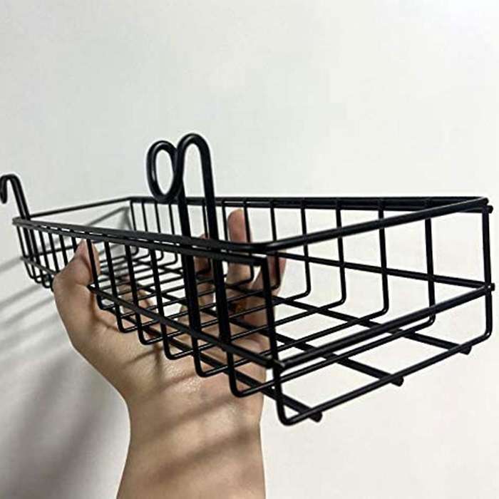 Grid Wall Shelves Basket with Hooks,bookshelf,display Shelf