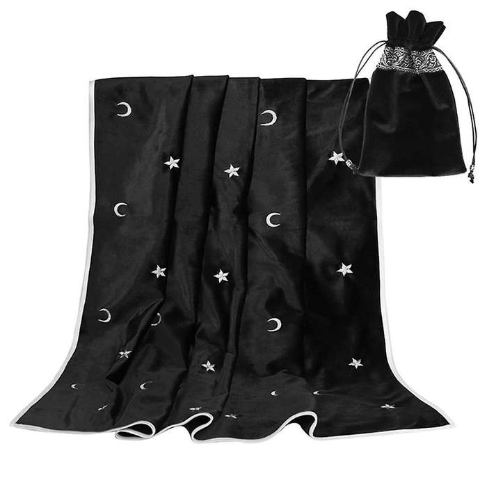 Altar Tarot Tablecloth Velvet Tarot Divination Tablecloth Black