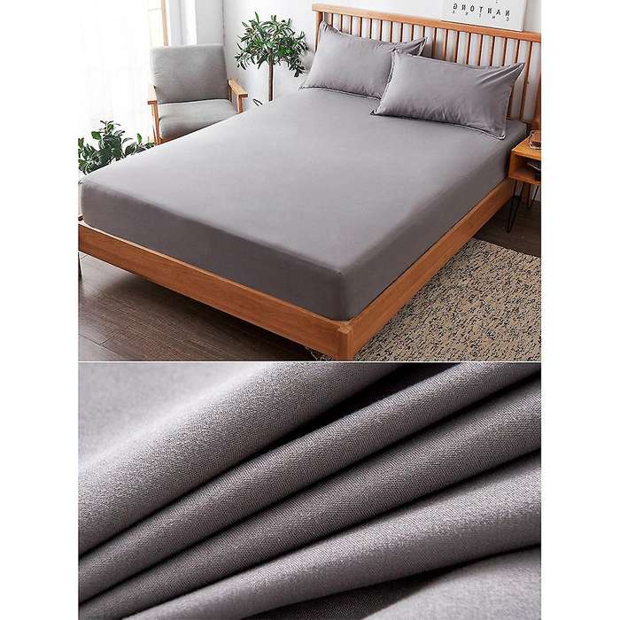 Cotton Fitted Sheet with Elastic Bands Non Slip Mattress Covers,120cm