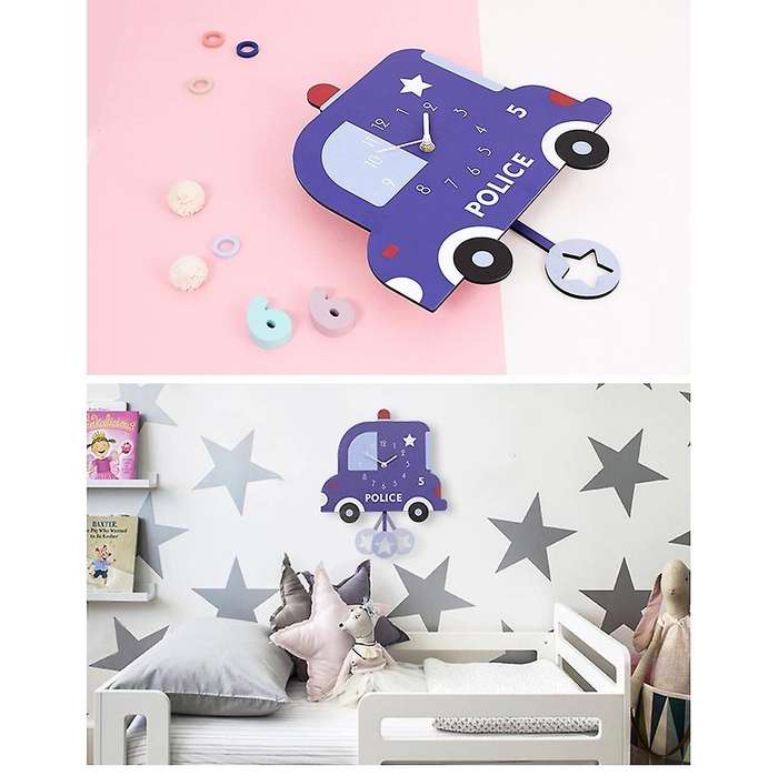 Baby Room Wall Clock Creative Decoration Cute Cartoon Swing Clock