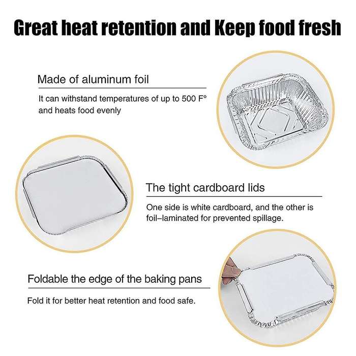 Aluminum Pan Disposable 30-pack,food Storage for Cooking/baking