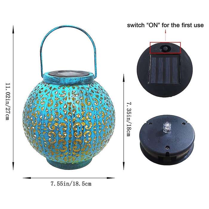 Solar Lanterns Outdoor, Hanging Lanterns Solar Powered with Handle