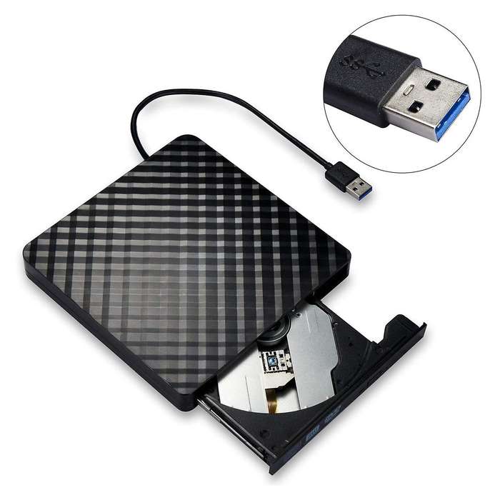 Cd Dvd /-rw Optical Drive Burner Writer for Laptop Desktop(black)
