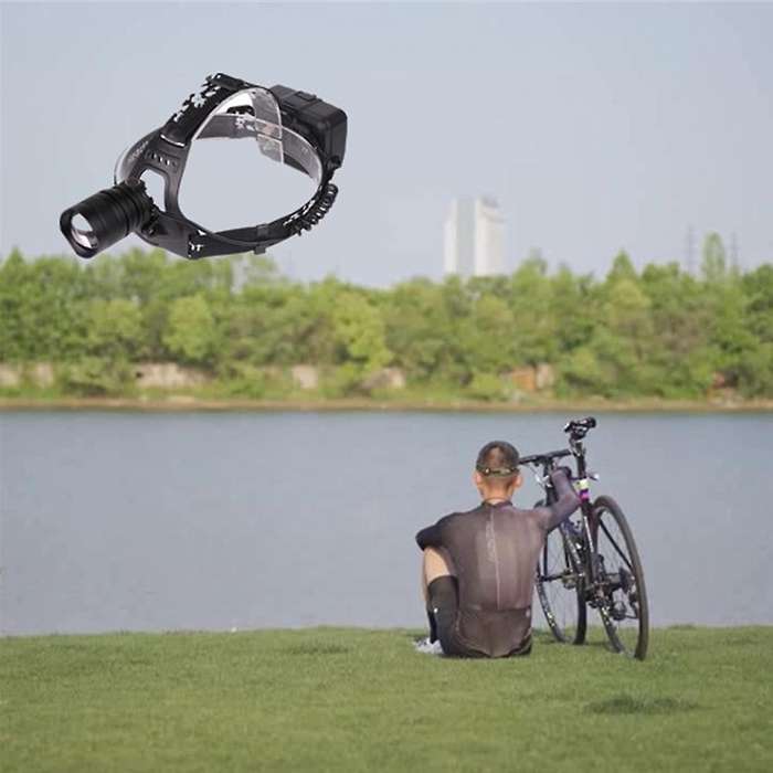 Xhp50 Headlight, Strong Light Outdoor + Usb Cable+3x18650 Battery
