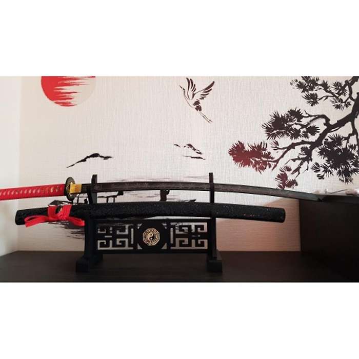 Sword Stand Weapon Display Stand Katana Genji Japanese Samurai-b