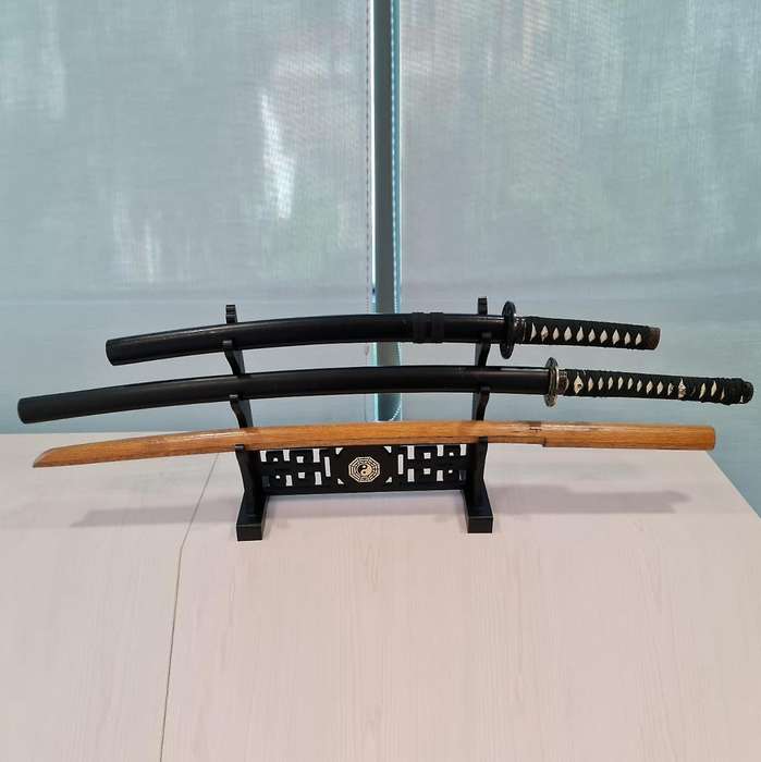 Sword Stand Weapon Display Stand Katana Genji Japanese Samurai-b