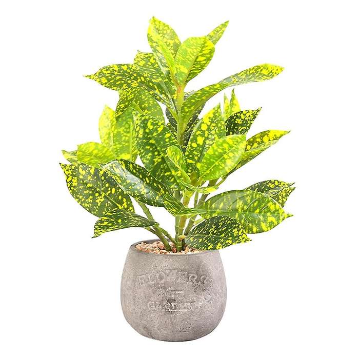 Simulation Green Plant Potted Cement Bonsai Desktop Decorations, B