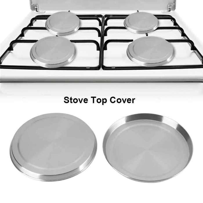 4pcs Stainless Steel Hob Covers Stove Plate Top Protector 17/21cm