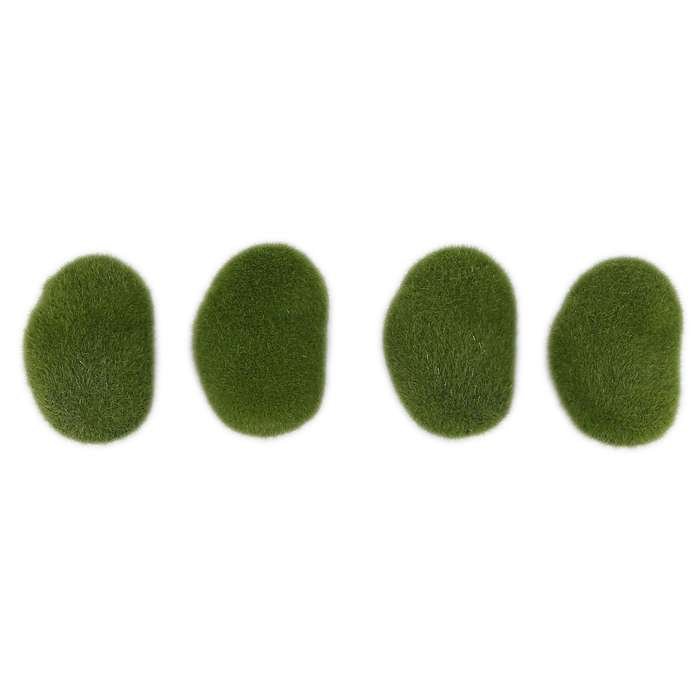 100 Pieces 2 Sizes Artificial Moss Rocks Faux Moss Covered Stones