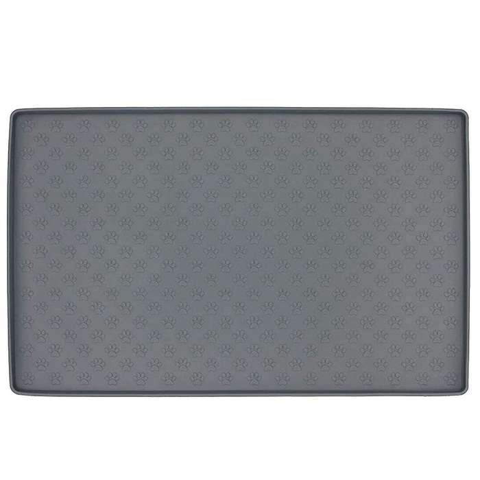Pet Placemat for Dog and Cat, Mat for Prevent Overflow, 40x60cm Grey